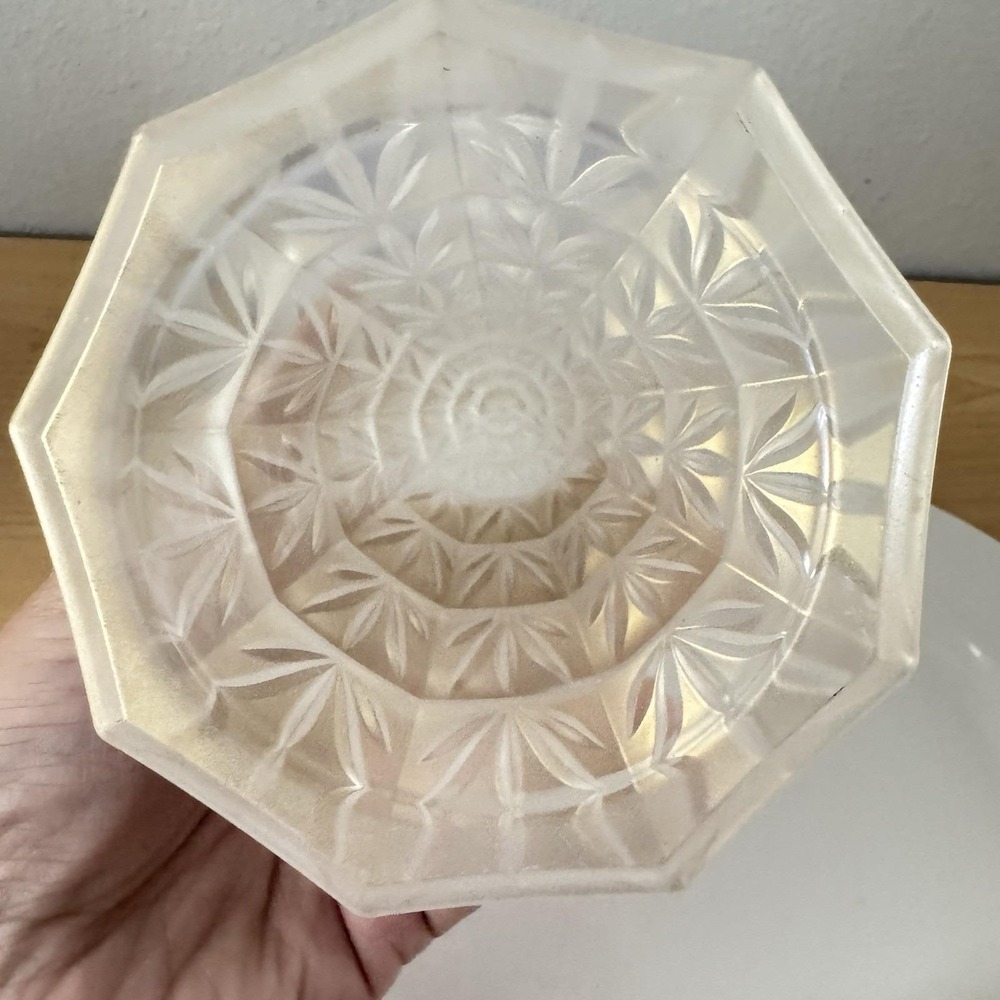 Waterford Marquis Crystal Christmas Tree Iridescent Frosted 6.5" Vtg Germany - Picture 5 of 9